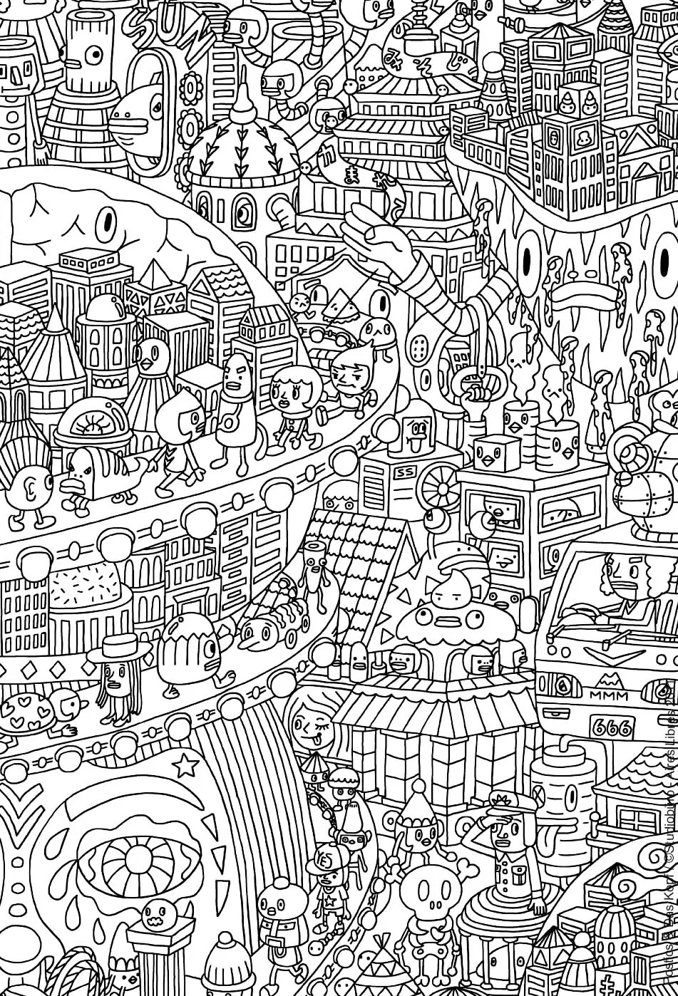 For - 10 (Printable Unclassifiable Coloring Page for adults)