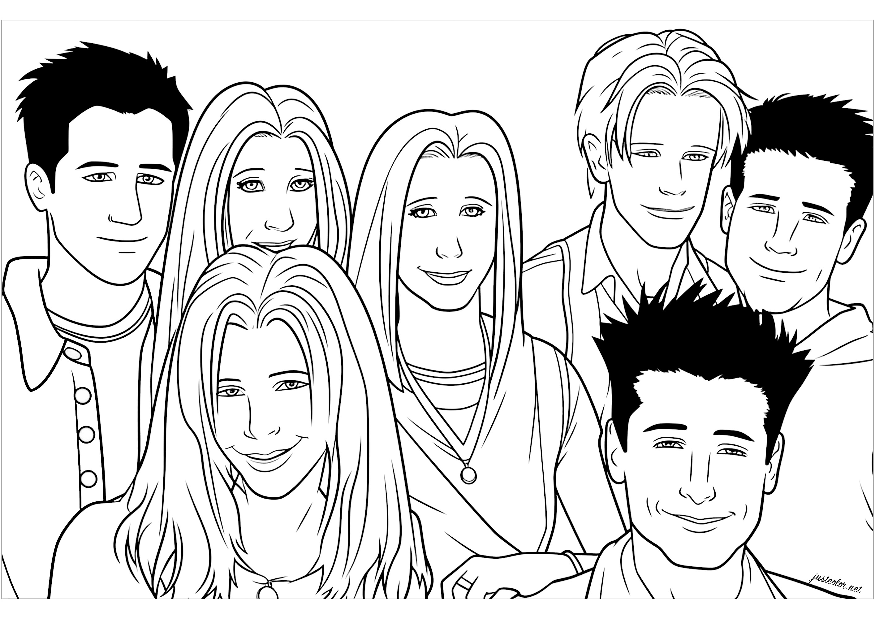 4 guys and 3 girls ...... like something out of a 90s cult series!. Perfect for those nostalgic for the 90s, for Brenda, Dylan, Brandon ... Or Monica, Rachel, Chandler, Ross ...
