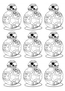 Coloring adult bb 8 star wars 7 the force awakens bb8 robot