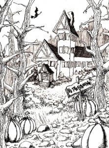 Old strange house (Unclassifiable Coloring Page)