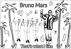 Coloring page bruno mars that s what i like