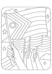 LGBTQIA+ flags (Unclassifiable Coloring Page)