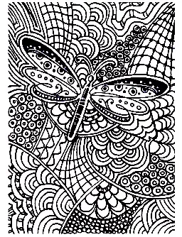 Papillon-15 (Printable Butterflies & Insects Coloring Page for adults)