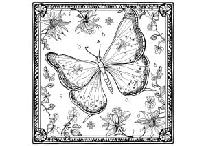 Graceful flight of an elegant butterfly