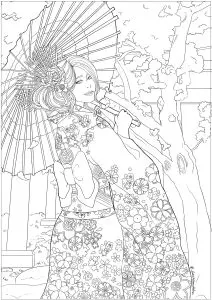 Japanese women celebrating Hanami