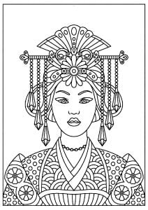 Drawing Of A Japanese Empress