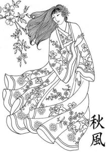 coloring-japanese-woman-traditional-dress