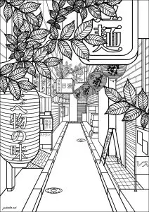 On a small street in Tokyo