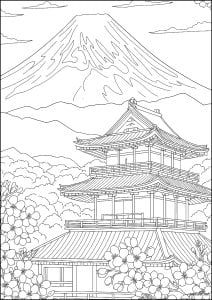 Traditional Japanese pagoda
