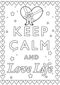 Coloring Keep Calm and Love Life