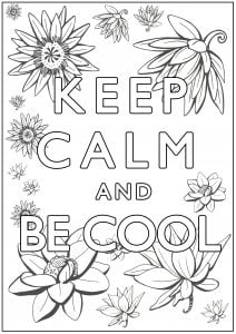 Coloring Keep Calm and be cool