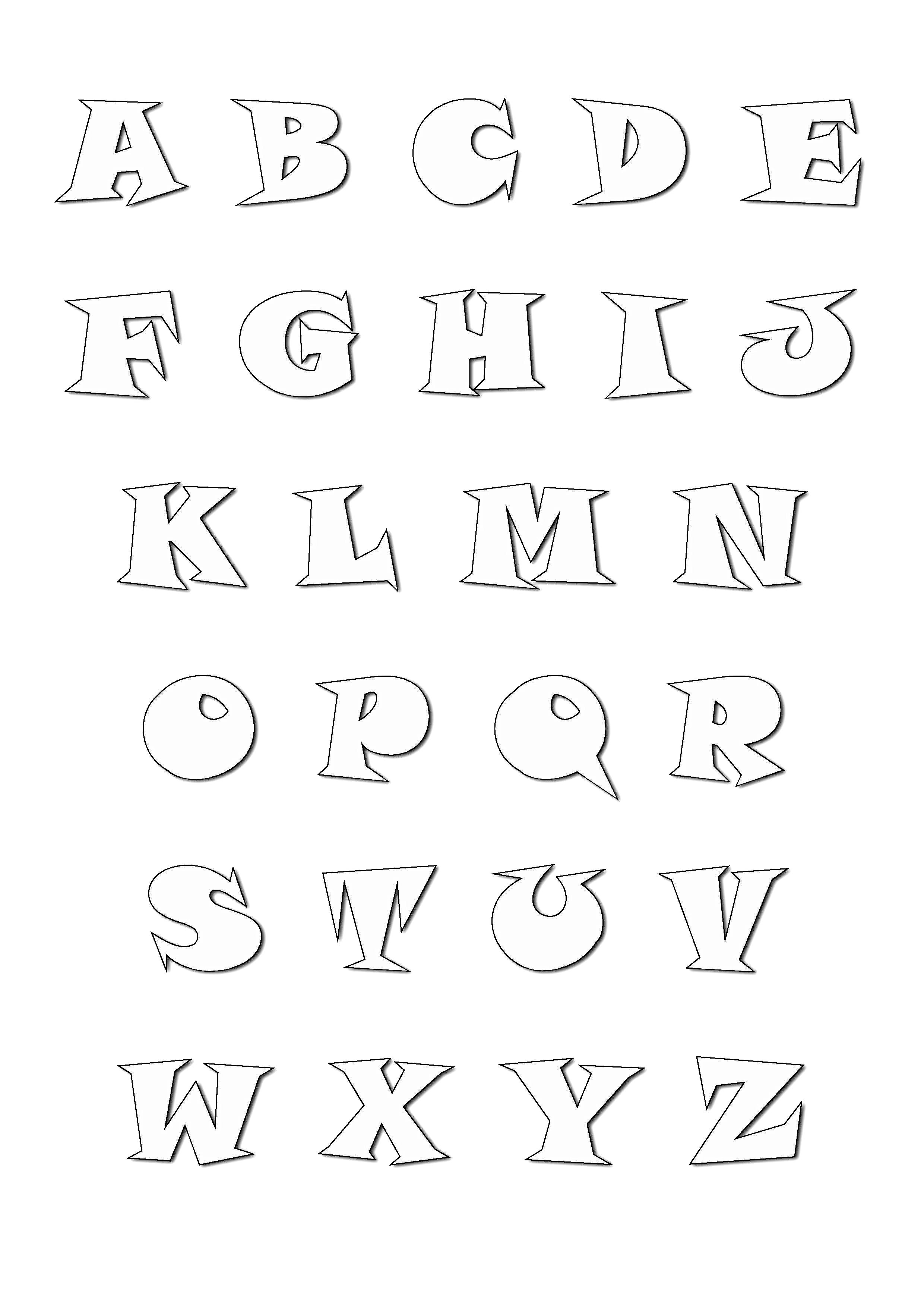 Alphabet worksheet with cartoon style