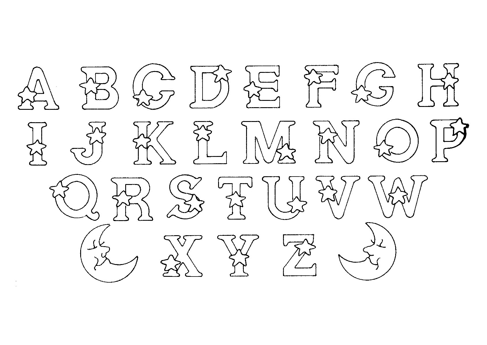 Alphabet - Alphabet Coloring pages for kids to print & color