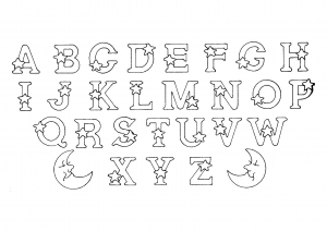Coloring page alphabet