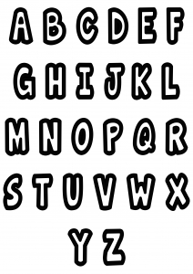 Coloring page simple alphabet 2