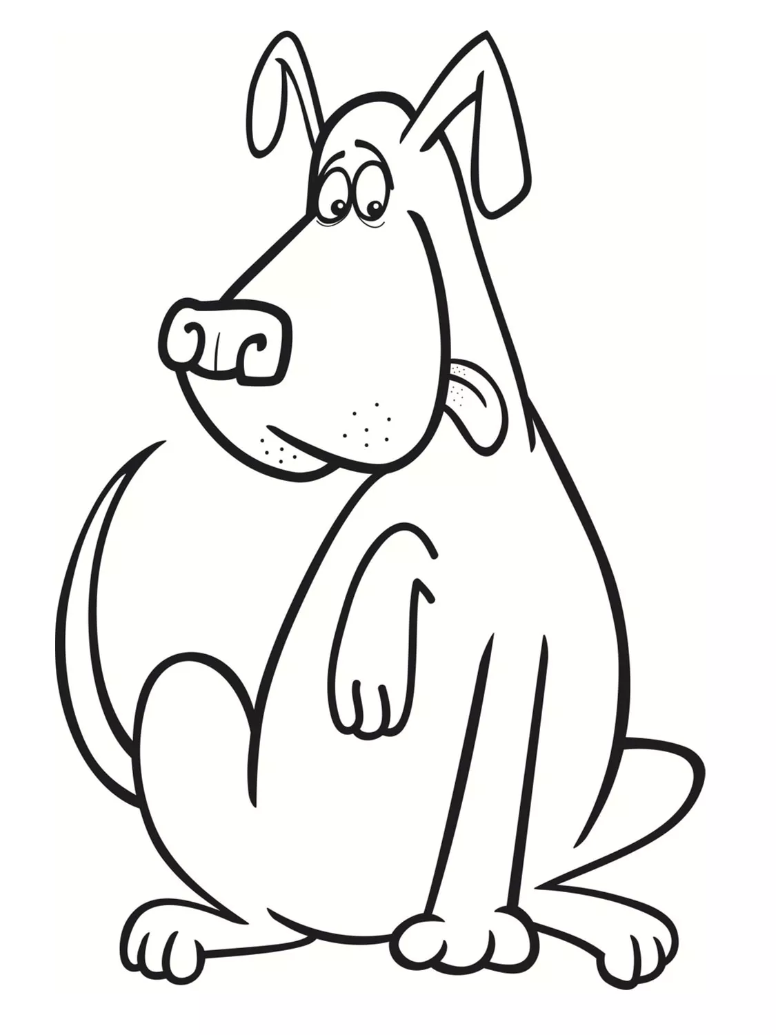 Big dog (Printable Animals Coloring Page for adults)