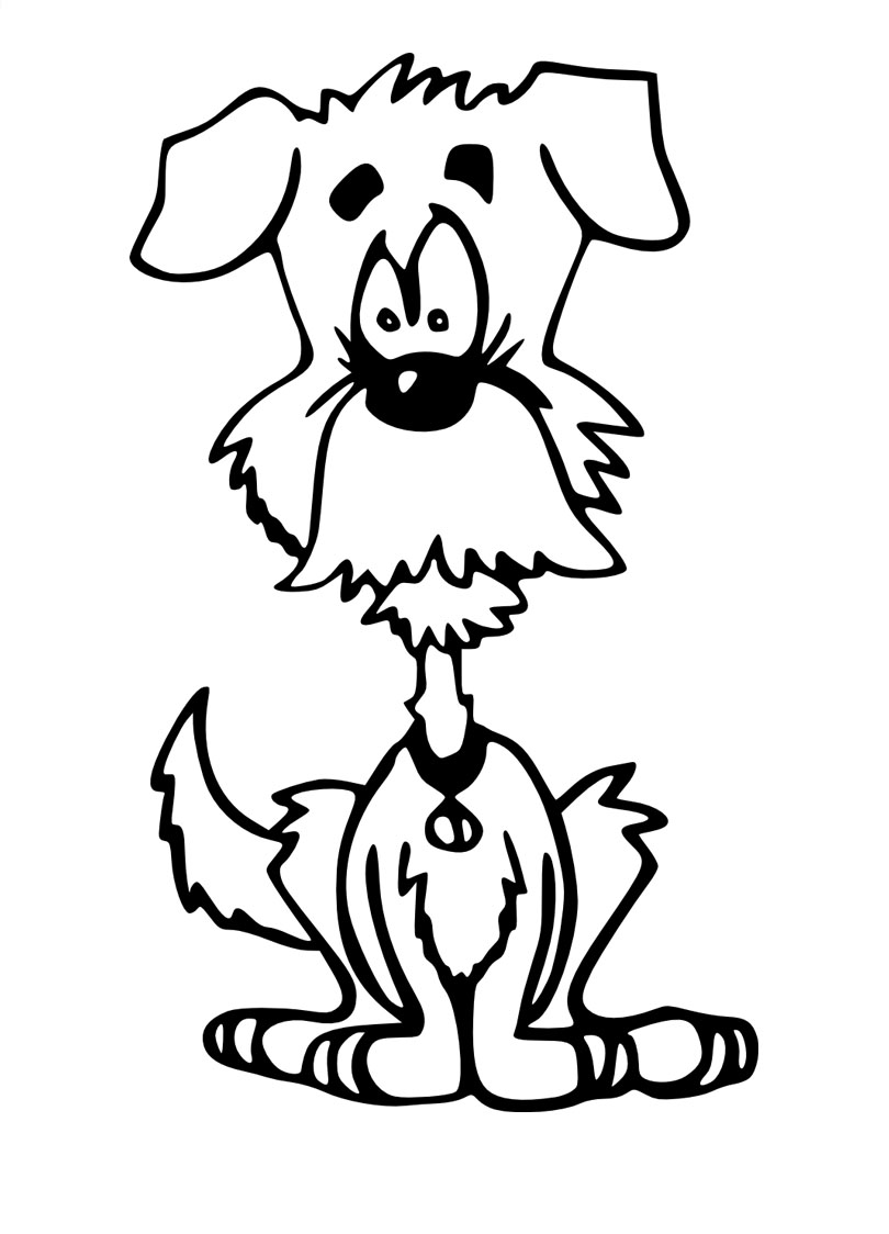 funny dog animal coloring pages for kids to print color