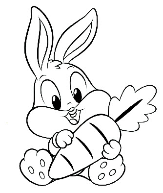 Funny rabbit with carot