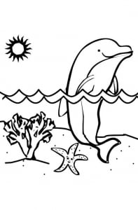 coloring-simple-dolphin