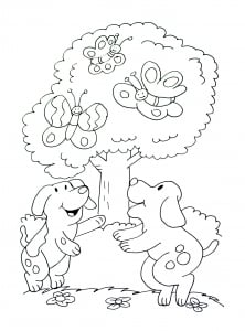 Coloring to print dogs 1