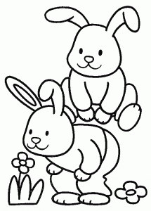 coloring-two-rabbits