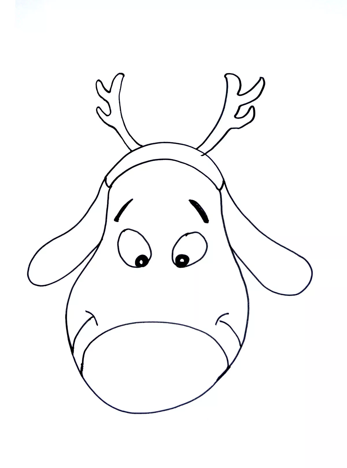 Santa claus reindeer (Printable Christmas Coloring Page for adults)