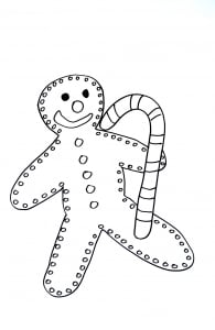 Coloring Gingerbread man