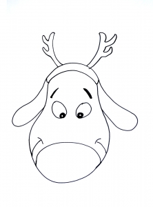 Coloring santa claus reindeer