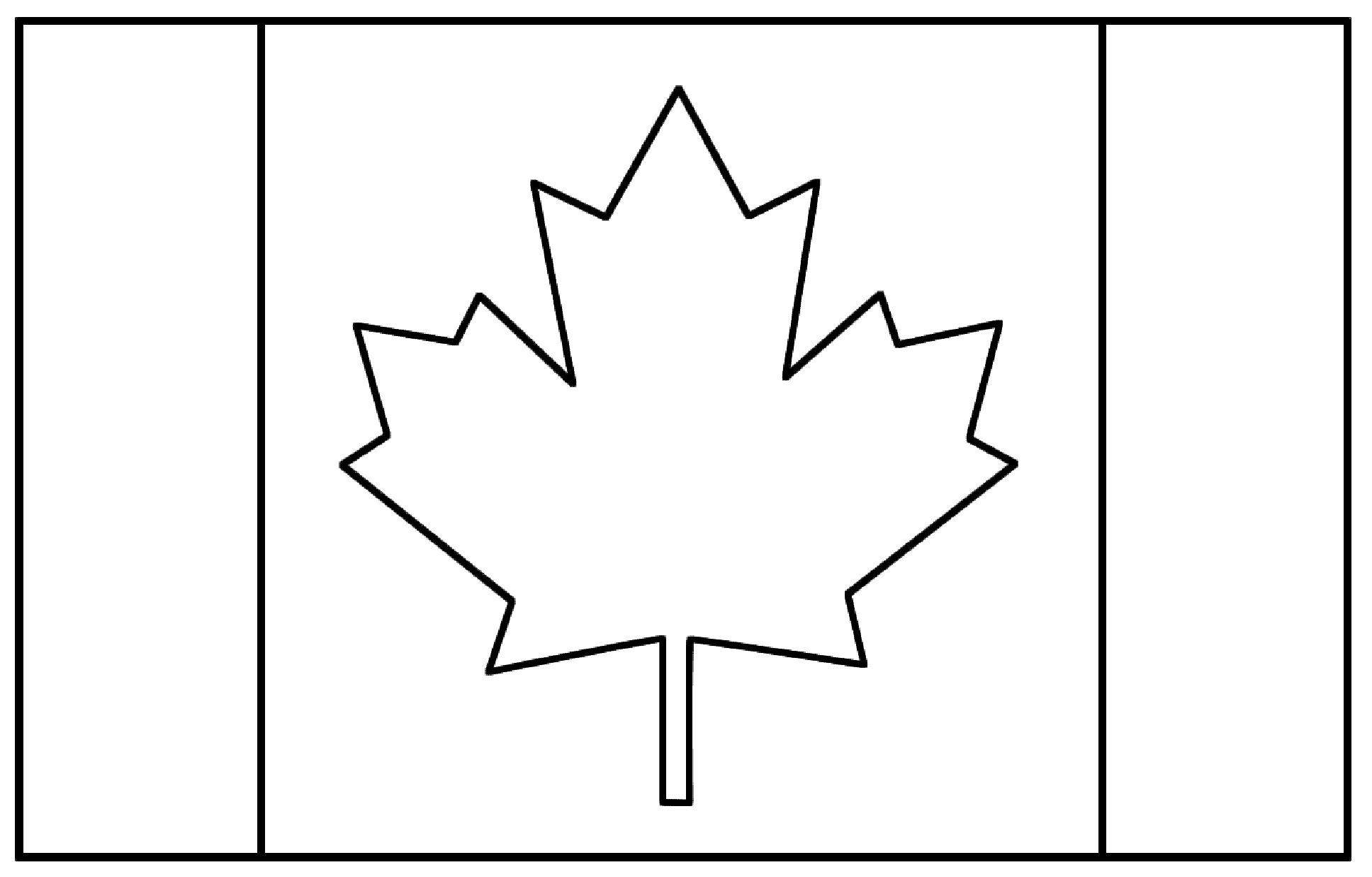 Flag of Canada to print & color