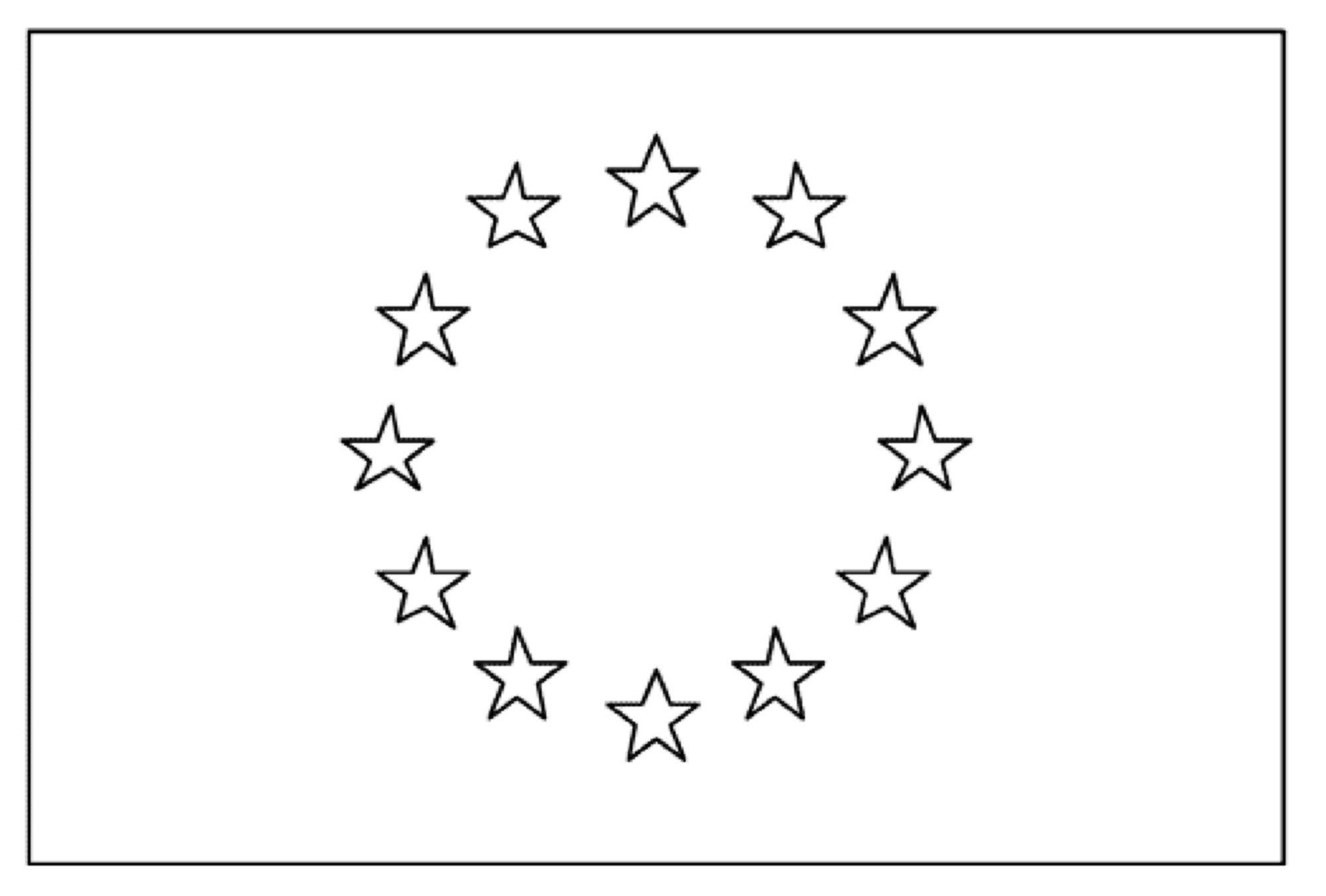 Flag of Europe to print & color