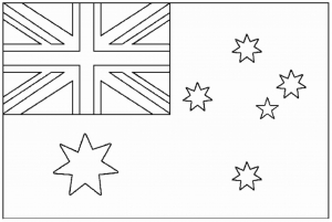 Coloring flag australia