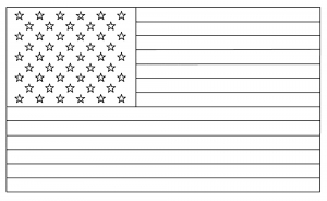 Coloring flag usa america