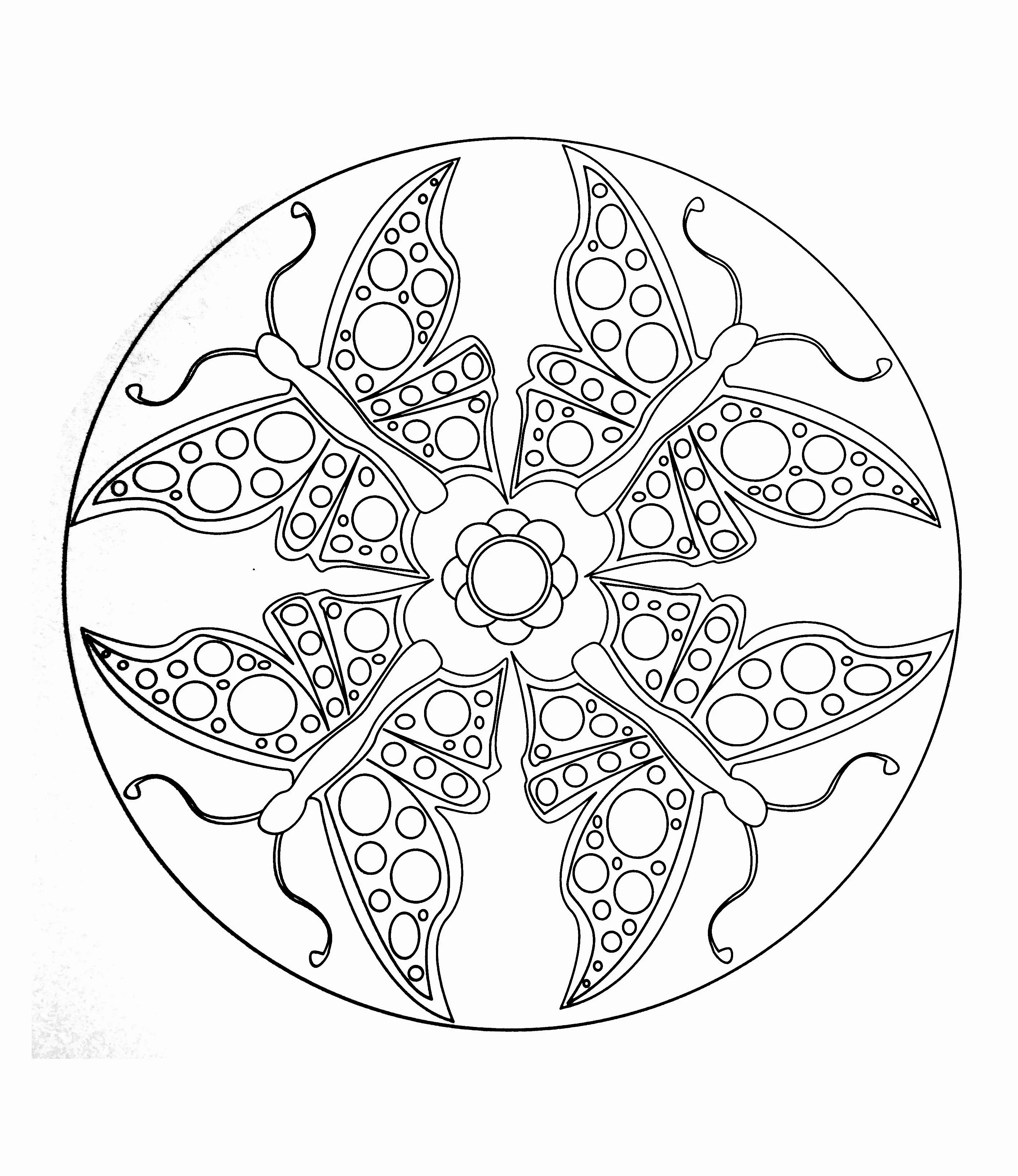 Simple mandala - 18 (Printable Mandala Coloring pages for kids Coloring Page for adults)