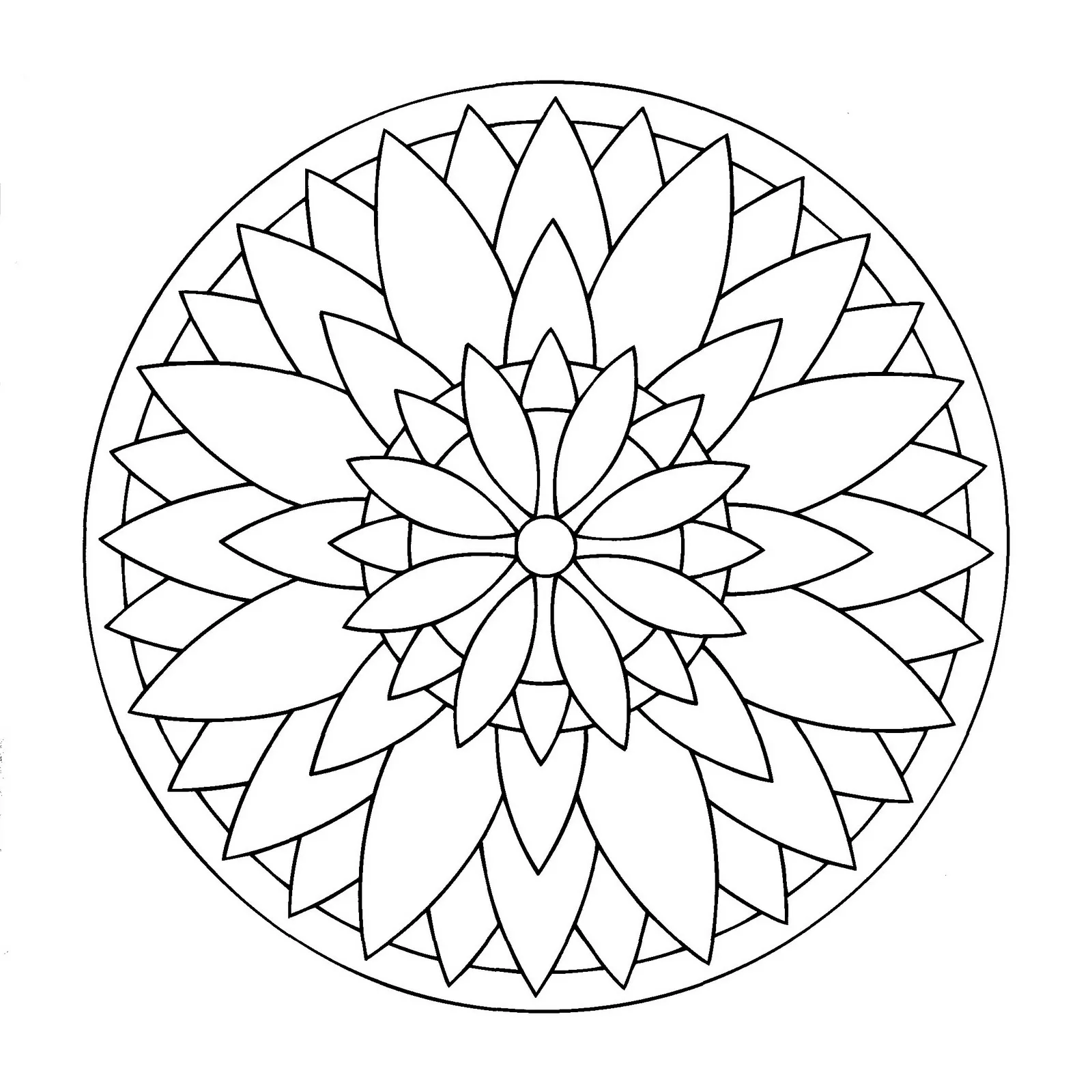 Simple mandala - 3 (Printable Mandala Coloring pages for kids Coloring Page for adults)