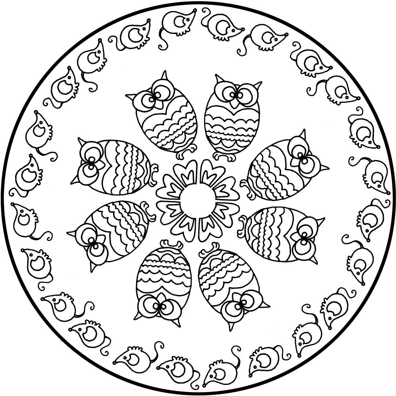 Download Simple mandala 6 - Mandalas Coloring pages for kids to print & color