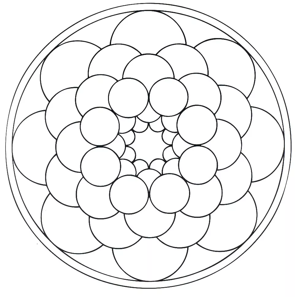 Simple mandala - 7 (Printable Mandala Coloring pages for kids Coloring Page for adults)