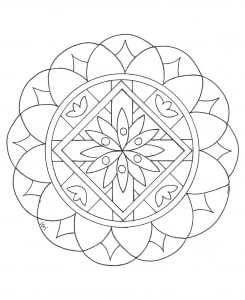 Coloring page simple mandala 2