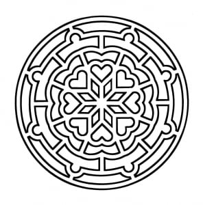 Coloring page simple mandala 4