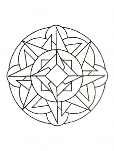 Coloring page simple mandala 56