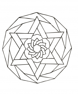 Coloring page simple mandala 88