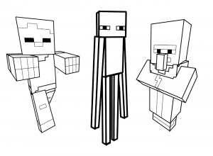 Coloring page drawing inspired by minecraft 5