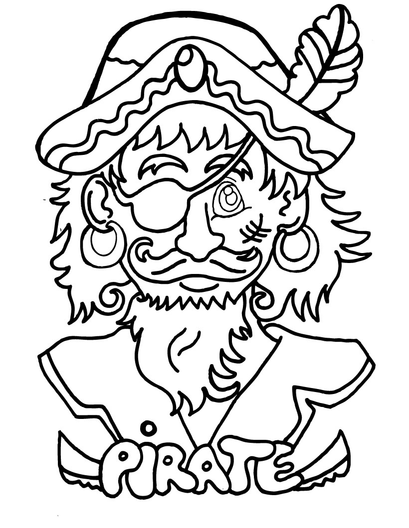 Pirate head to print & color