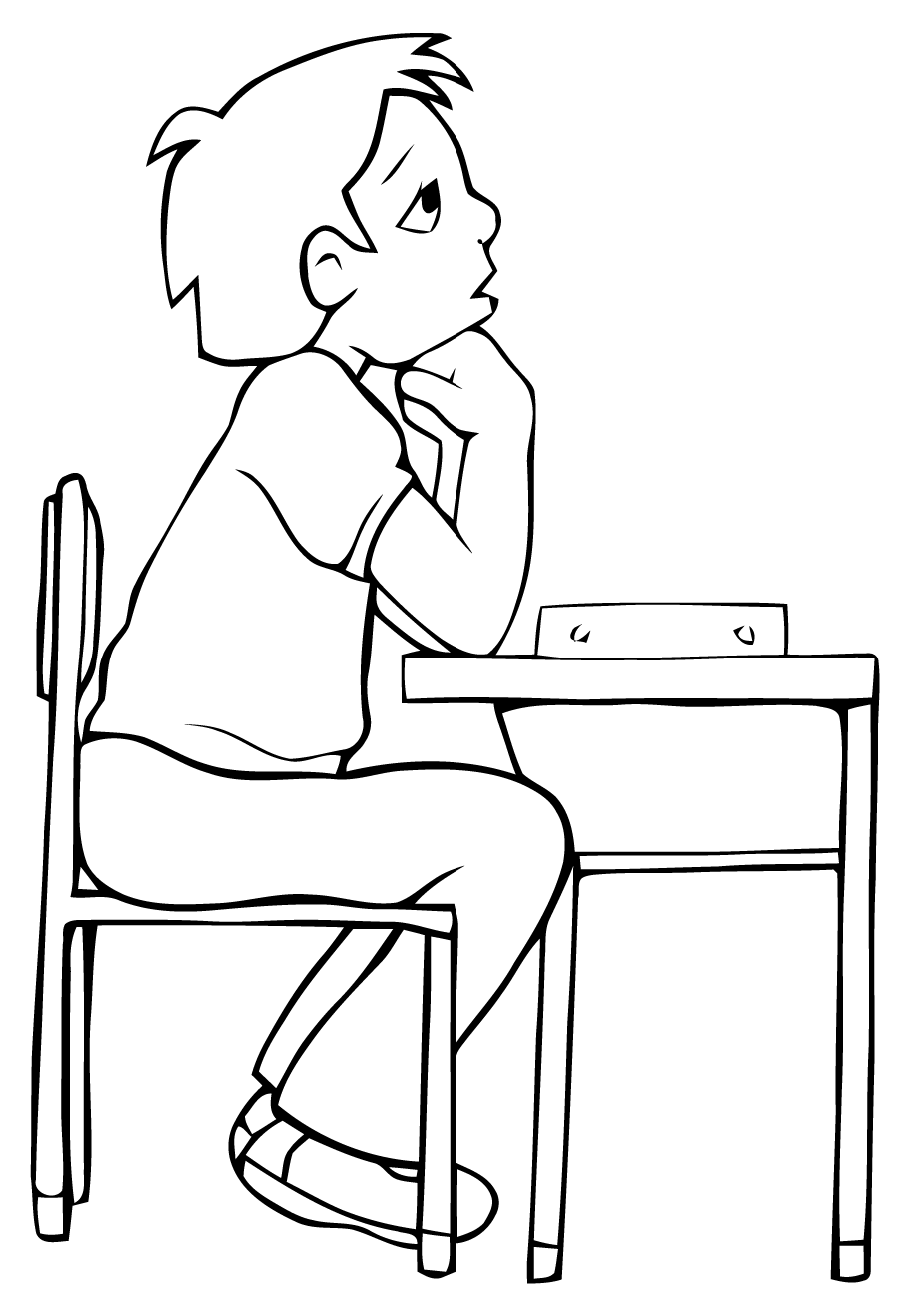 Thoughtful Schoolboy
