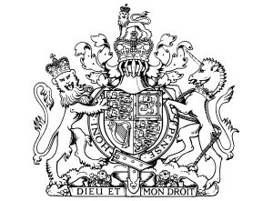 Printable Royal Coloring Page for adults : United-kindgom-dieu et mon droit