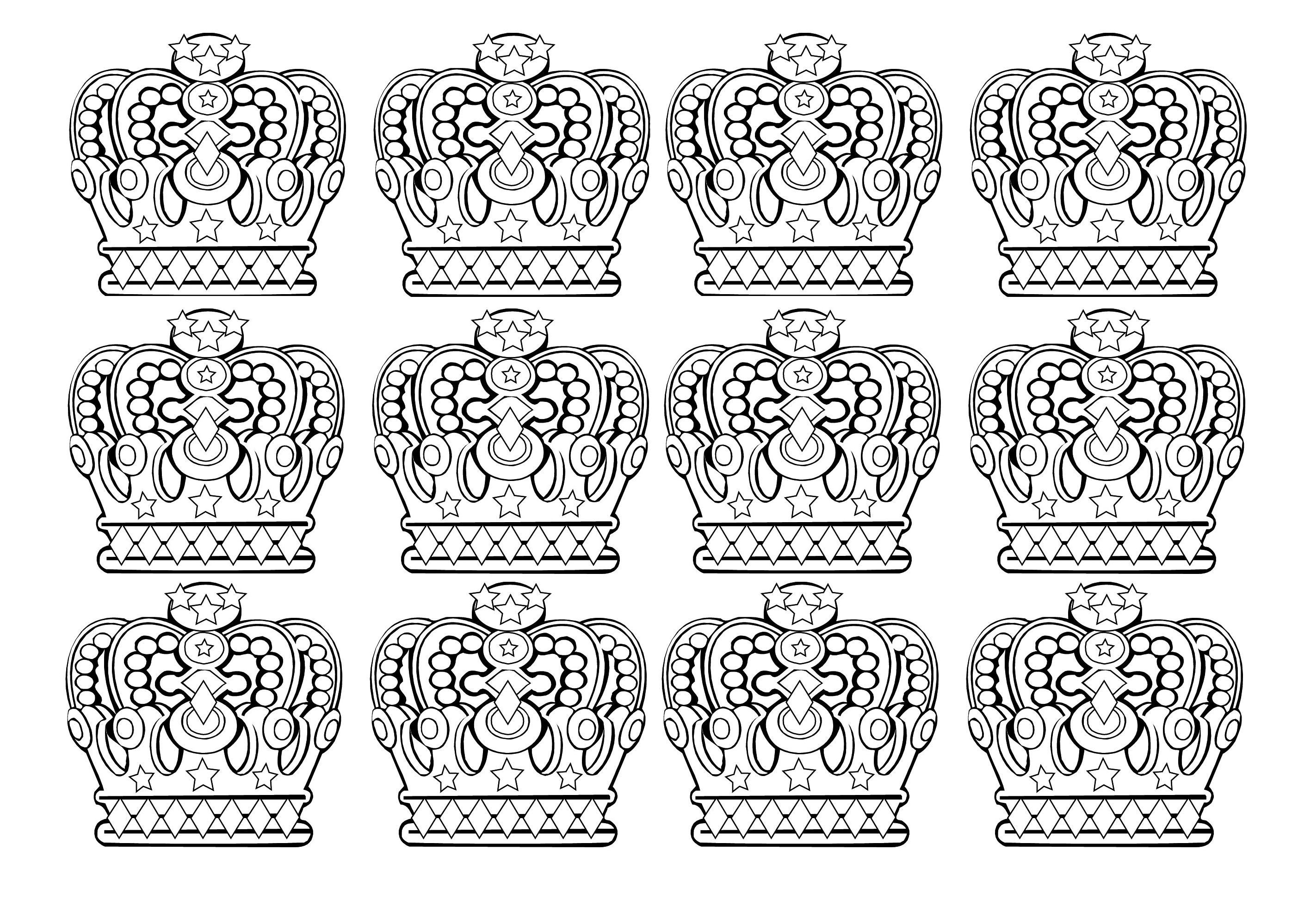 Royal crowns (12 patterns)