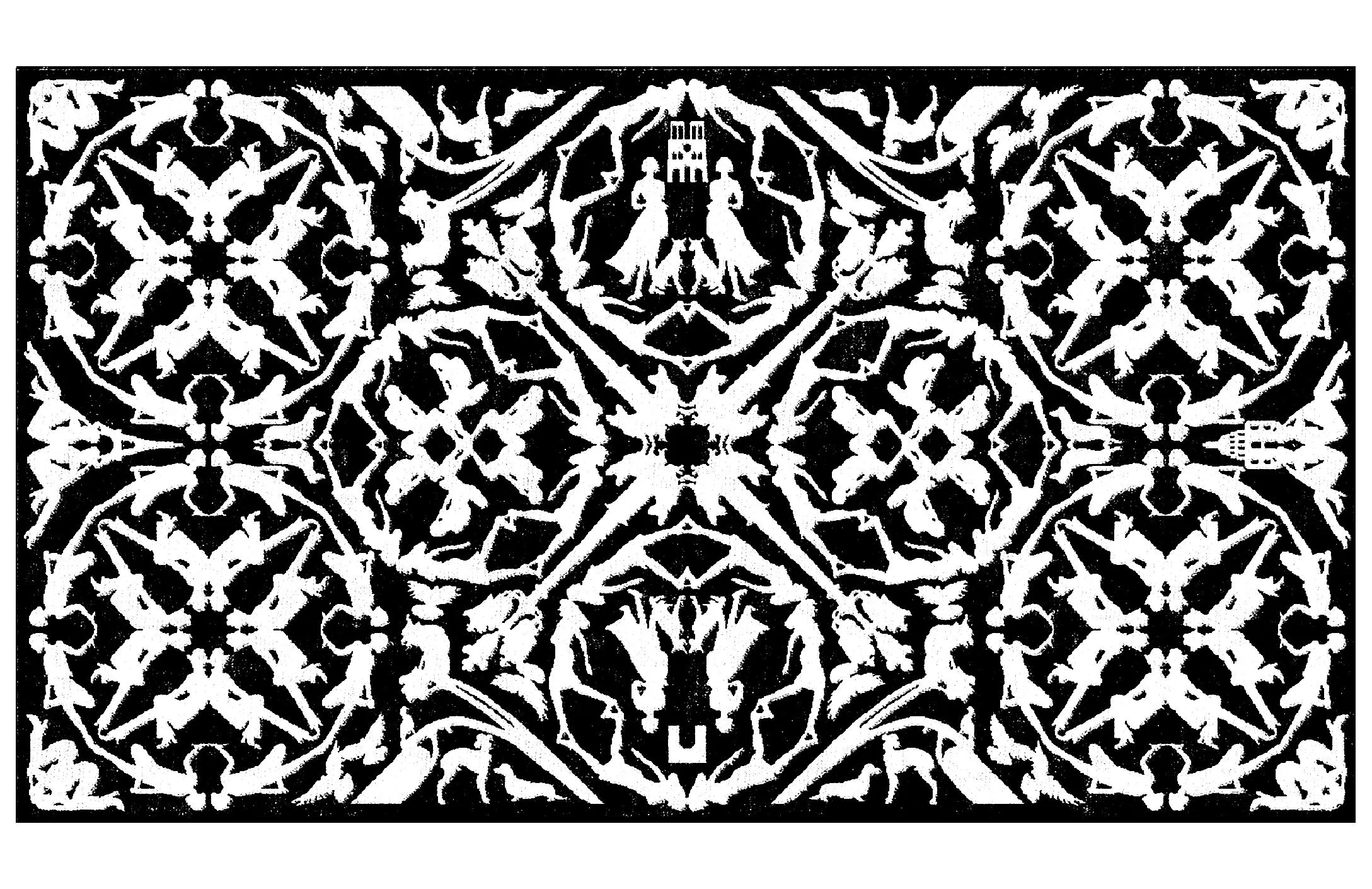 Royal tapestry (Printable Coloring Page for adults)