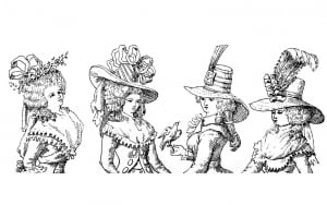 Court costumes (Royal Coloring Page)