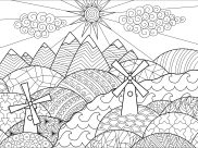 Printable Landscapes coloring sheets for adults