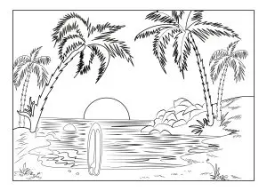 Printable Sea complex coloring sheets for adults