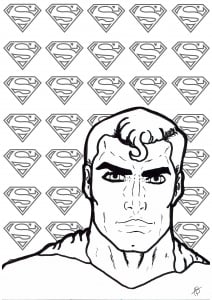 Coloring Inspired By The Superhero Superman